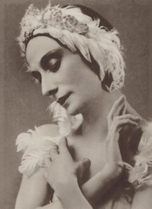 Pavlova ve filmu Umírající labuť (č/b foto) od Frans van Riel