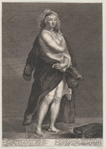 Portrét Heleny Fourmentové, Rubensovy druhé manželky, v kožichu přes ramena, 1728., 1728 od Frans van Stampart