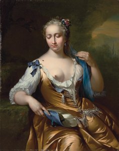 Dáma v krajině s mouchou na rameni: alegorie doteku, 1742