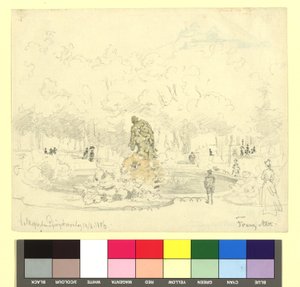 Volksgarten mit Tilgnerbrunnen (Faun und Nymphe) od Franz Alt