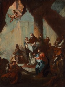 Studie k Prezentaci Krista v chrámu pro Saint Ulrich, Vídeň, ca. 1750. od Franz Anton Maulbertsch