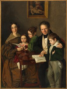 Skladatel Johann Baptist Gänsbacher 1778-1844 a jeho rodina, kolem 1838. od Franz Anton Stecher