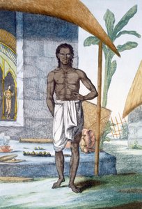 Malíř a sochař z „Hinduisté aneb popis jejich způsobů, kostýmů a obřadů“, kolem 1808-12 (barevný lept) od Franz Balthazar Solvyns