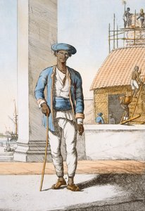 Námořník, z knihy "Hinduisté aneb popis jejich mravů, krojů a obřadů", asi 1808-12 (kolorovaný lept) od Franz Balthazar Solvyns