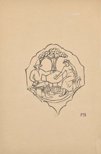 Selský pár (výplň klínu kusu nábytku?) od Franz Barwig d. Ä.