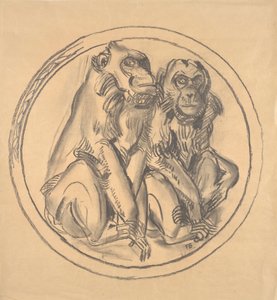 Průvan pro úlevu v opičím domě zoo Schönbrunn od Franz Barwig d. Ä.