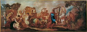 Přenesení Archy úmluvy zpívajícím a tančícím Davidem od Franz Carl Remp