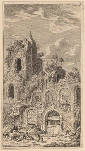 Fragment staré městské zdi v San Giovanni Laterano od Franz Edmund Weirotter