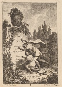 V Příchodu do Říma: pl. 1 od Franz Edmund Weirotter after Étienne de Lavallée Poussin