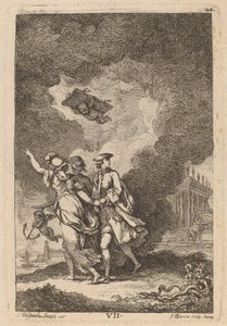 V Příchodu do Říma: pl. 7 od Franz Edmund Weirotter after Étienne de Lavallée Poussin