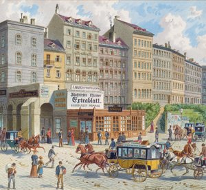 Schottentor a Mölkerbastei ve Vídni od Franz Gerasch