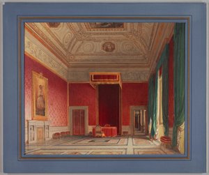 Kresba, Sala del Thorvaldsen, Řím, 1845 od Franz Heinrich