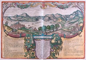 Záliv Baia (bobule), Ischia a Pozzuoli, Itálie (rytina od Franz Hogenberg