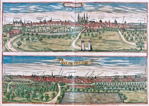 Halle (Salle), Německo (Engirving od Franz Hogenberg