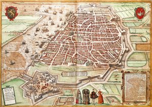 Mapa Antverp (rytina od Franz Hogenberg