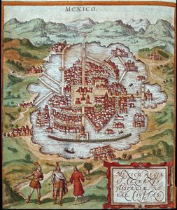 Mapa Mexika (rytina od Franz Hogenberg