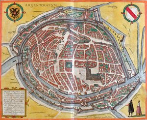 Plan de Strasbourg (Argentoratum), Francie (lept od Franz Hogenberg