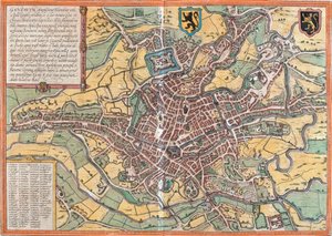 Plán Gentu (Gandauum), Belgie (lept od Franz Hogenberg