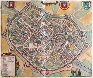 Tournai, Belgie (rytina od Franz Hogenberg