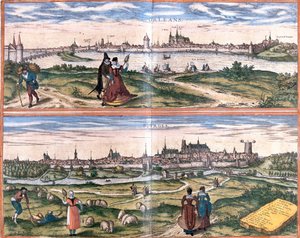 Pohledy na Orleans et Bourges, Francie (lept od Franz Hogenberg