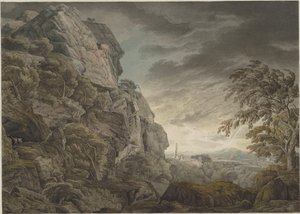Hrdinská krajina v bouřce, c. 1790.