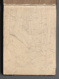 Album s Pohledy na Řím a okolí, Krajinářské studie, strana 01a: Římská krajina. od Franz Johann Heinrich Nadorp