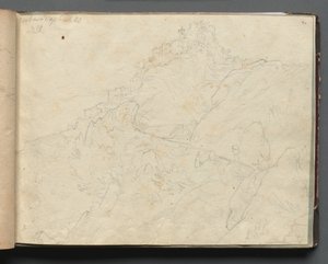 Album s pohledy na Řím a okolí, Krajinné studie, strana 04a: "Cervera" od Franz Johann Heinrich Nadorp