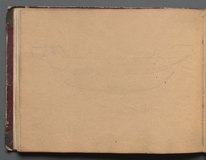 Album s Pohledy na Řím a okolí, Krajinářské studie, strana 19b: Náčrt lodi. od Franz Johann Heinrich Nadorp