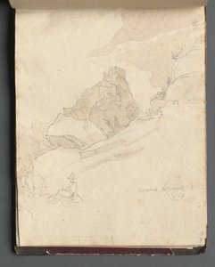 Album s Pohledy na Řím a okolí, Krajinářské studie, strana 33a: Cervera. od Franz Johann Heinrich Nadorp