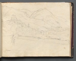 Album s Pohledy na Řím a okolí, Krajinářské studie, strana 42a: Římská krajina. od Franz Johann Heinrich Nadorp