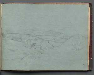 Album s Pohledy na Řím a okolí, Krajinářské studie, strana 52a: Římská krajina. od Franz Johann Heinrich Nadorp
