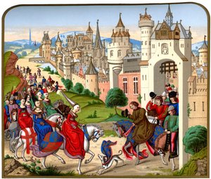 Vjezd královny Isabeau Bavorské do Paříže, c1500, 1870.