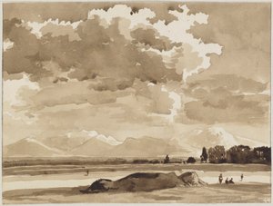 Krajina u Kochel od Franz Kobell