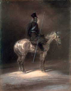 Kozák na koni, 1837. od Franz Krüger