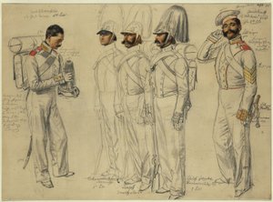 Jacob Kotscheroffskoy, Tschumarinoff Semianoffs, Lumpoff Ismailoff, Sokoloff, četař Gewdokimoff od Franz Krüger