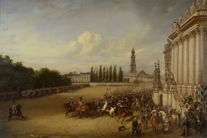 Přehlídka v Postupimi v roce 1817 od Franz Krüger