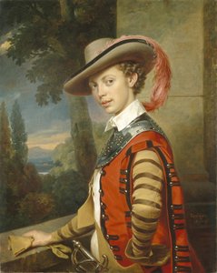 Portrét prince Nikolaje Saltykova v maškarních šatech, 1850 od Franz Krüger