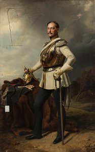Portrét cara Mikuláše I. Romanova (1796–1855) v pruské uniformě kirasýrů od Franz Krüger