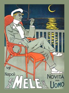 Lenošení v Mele Fashion & Under a Crescent Moon, začátek 1900 (plakát)