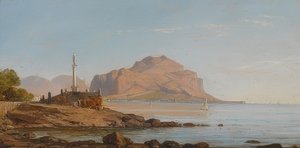 Palermský záliv s výhledem na Monte Pellegrino. 1846
