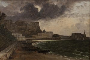 Z přístavu v Neapoli. Shromažďování bouře od Franz Ludwig Catel