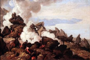 Kráter Vesuvu od Franz Ludwig Catel
