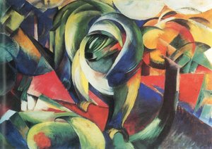Německy: Der Mandrill Mandril od Franz Marc