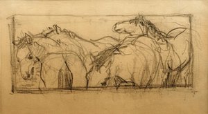Studium koně Lenggries (studium koně) od Franz Marc