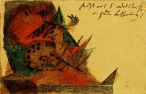 Ležící jelen od Franz Marc