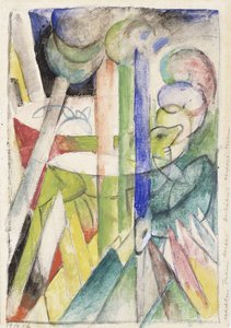 Horská koza; Bergziegen, 1914 od Franz Marc