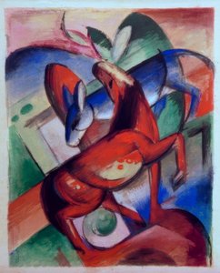 Kůň a osel od Franz Marc