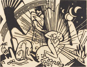 Usmíření Versoehnung, 1912. od Franz Marc
