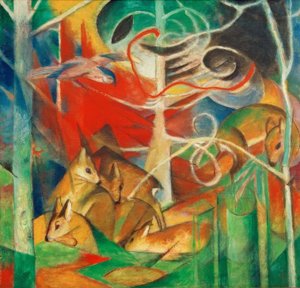 Jelen v lese I od Franz Marc