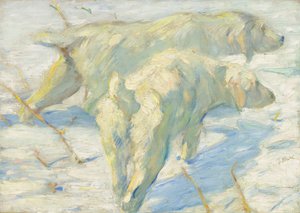 Sibiřští psi ve sněhu, 19091910. od Franz Marc